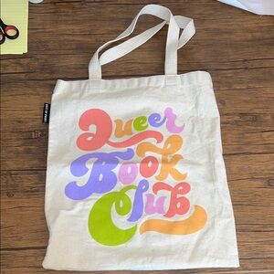 Out of Print Queer Book Club Canvas Tote Bag-‎ OS